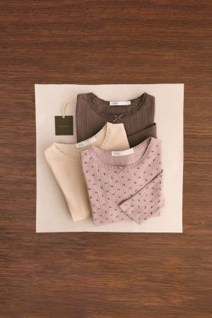 ZARA TIMELESS - THREE-PACK OF RIBBED T-SHIRTS