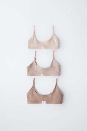 AGES 9-14/ THREE-PACK OF LABEL BRALETTES