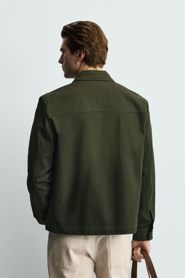 REGULAR FIT OVERSHIRT WITH POCKETS