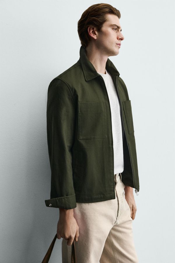 REGULAR FIT OVERSHIRT WITH POCKETS