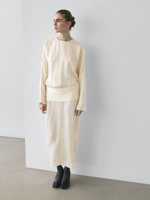 Midi dress with sash belt - STUDIO