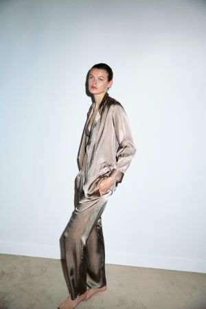 STRIPED PAJAMA SHIRT