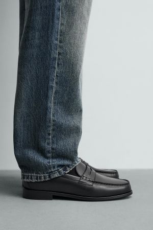 LEATHER PENNY LOAFERS