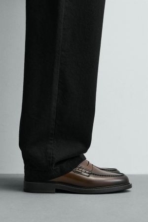 LEATHER PENNY LOAFERS