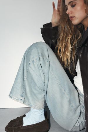 SPLIT LEATHER LOAFERS