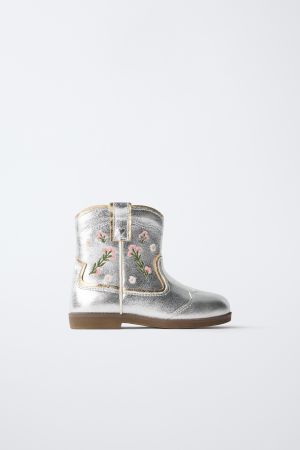 METALLIC EMBROIDERED BOOTS
