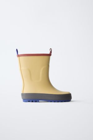 COLOR BLOCK RAIN BOOTS
