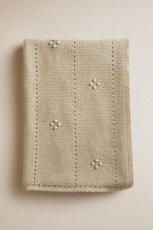 BABY OPENWORK COTTON BLANKET