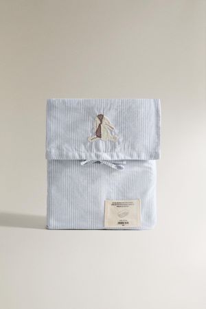 RABBIT COTTON MINI-CRIB SHEET SET