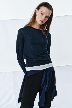 EXTRA-FINE WOOL AND SILK JUMPER